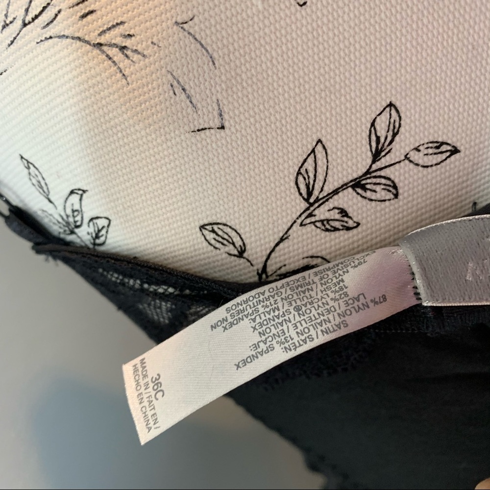 Victoria's Secret Black Lace Tank Lingerie 36C - Picture 5 of 5